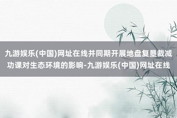 九游娱乐(中国)网址在线并同期开展地盘复垦裁减功课对生态环境的影响-九游娱乐(中国)网址在线