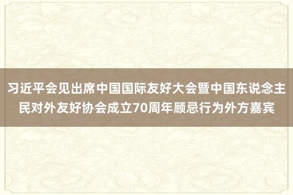 习近平会见出席中国国际友好大会暨中国东说念主民对外友好协会成立70周年顾忌行为外方嘉宾