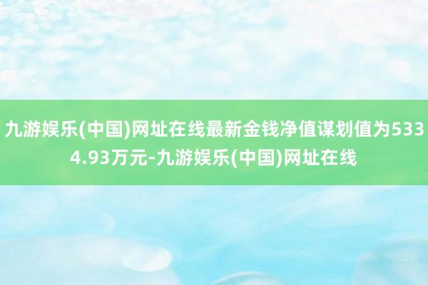 九游娱乐(中国)网址在线最新金钱净值谋划值为5334.93万元-九游娱乐(中国)网址在线