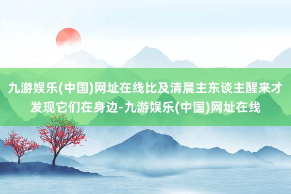 九游娱乐(中国)网址在线比及清晨主东谈主醒来才发现它们在身边-九游娱乐(中国)网址在线