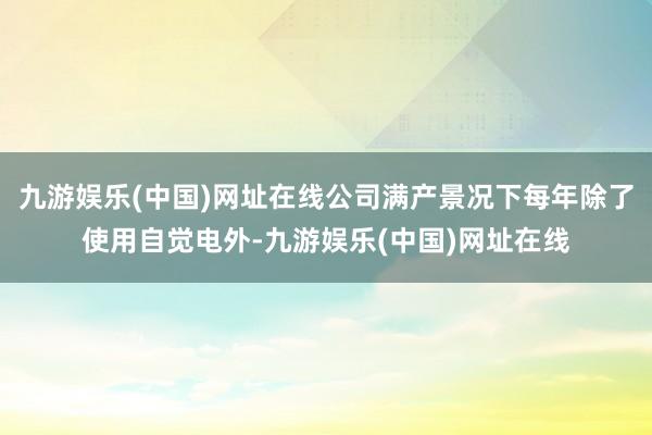 九游娱乐(中国)网址在线公司满产景况下每年除了使用自觉电外-九游娱乐(中国)网址在线